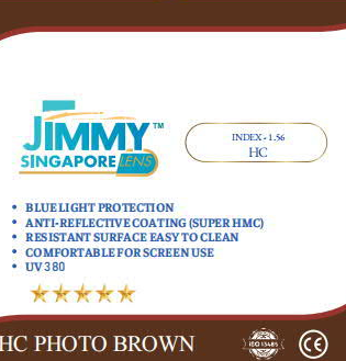 Mặt trước bao bì gốc 1.56 HC Photo Brown